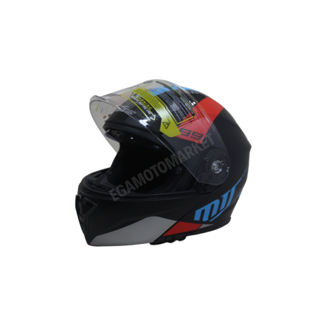 Mt Helmet M-966 Wx89 Çene Açılır Kask Matt Black – Güneş Vizörlü, Ce