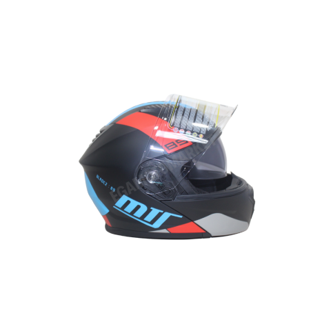 Mt Helmet M-966 Wx89 Çene Açılır Kask Matt Black – Güneş Vizörlü, Ce