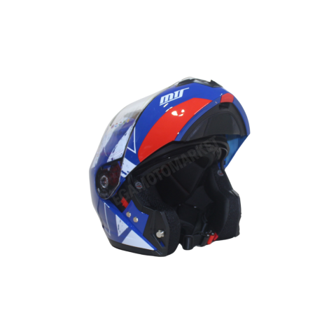 Mts Prohelmet M-966-sy76 Çene Açılır Kask – Mavi, Güneş Vizörlü, Ce