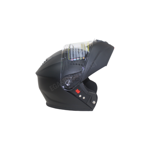 Mts Helmet M-966 Mat Black Çene Açılır Kask – Güneş Vizörlü, Ce