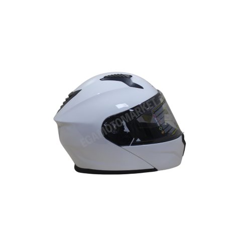 Mts Helmet M-966 White Çene Açılır Kask – Güneş Vizörlü, Ce