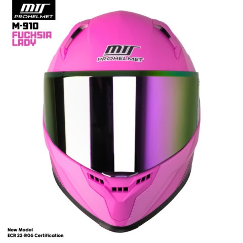 Mts M-910 Lady Fuchsia Full Face Kadın Kask – Güneş Vizörlü, Dot-ce