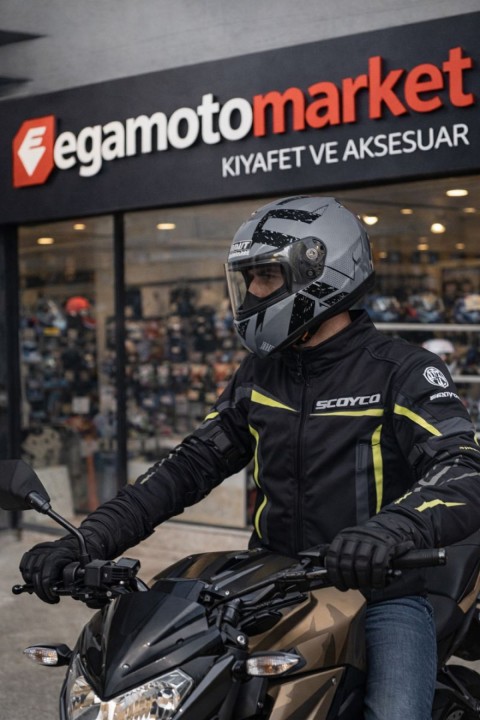 Mts Pro Helmet Nardo Gray M-966 Wx10 Çene Açılır Kask – Güneş Vizörlü, Ce