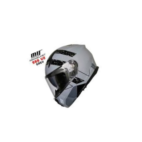 Mts Pro Helmet Nardo Gray M-966 Wx10 Çene Açılır Kask – Güneş Vizörlü, Ce