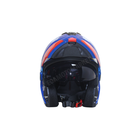 Mts Prohelmet M-966-sy76 Çene Açılır Kask – Mavi, Güneş Vizörlü, Ce