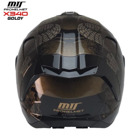 Mts X340 (iridyum Gold) Thunder Motosiklet Kaskı Spoiler Mod Güneş Vizörlü Full Face Kask
