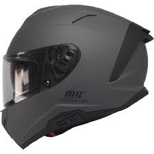 Mts X340 (mat Grey) Thunder Motosiklet Kaskı Spoiler Mod Güneş Vizörlü Full Face Kask