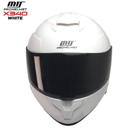 Mts X340 (white) Thunder Motosiklet Kaskı Spoiler Mod Güneş Vizörlü Full Face Kask Beyaz