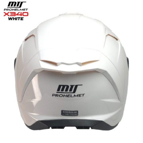 Mts X340 (white) Thunder Motosiklet Kaskı Spoiler Mod Güneş Vizörlü Full Face Kask Beyaz