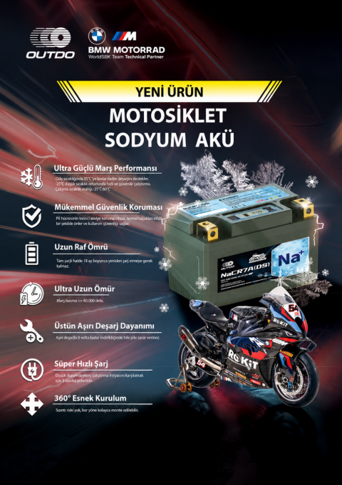 Nacr10s - Ytx9-bs [150*86*94] Sodyum Ion -outdo Motosiklet Aküsü