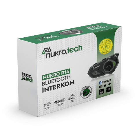 Nukrotech R16 Bluetooth 8 Kişilik İnterkom