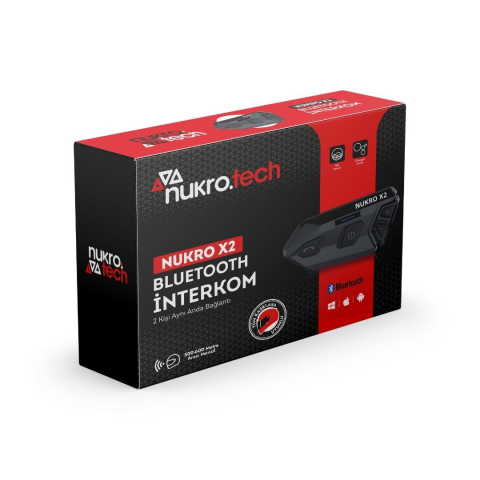 Nukrotech X2 Bluetooth 2 Kişilik İnterkom