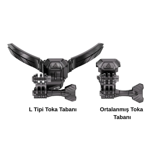 (nukrotech) Aksiyon Kamera (kask İçin) Alt Çene Bağlantı Aparatı Seti