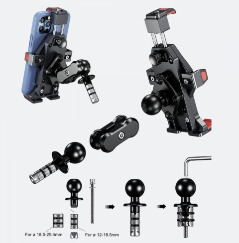 Nukrotech (r27-a) 25mm Toplu Çatal Bağlantı Telefon Tutucu Adaptörü (racing Modeller İçin)