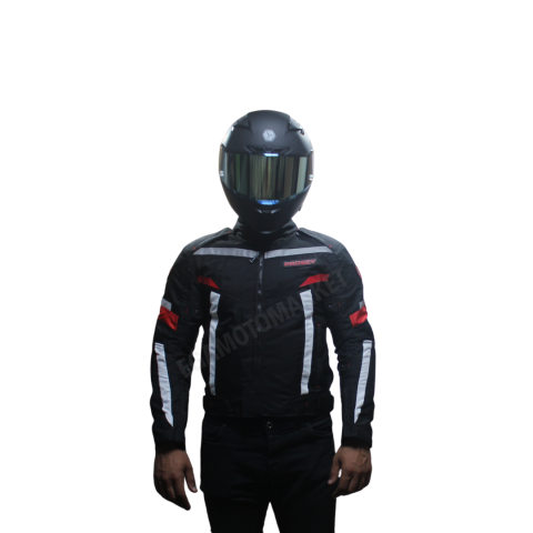 Prosev Jkt01 Red 4 Mevsim Motosiklet Montu – Kırmızı Ce Onaylı, Reflektörlü, Dayanıklı Kumaşlı