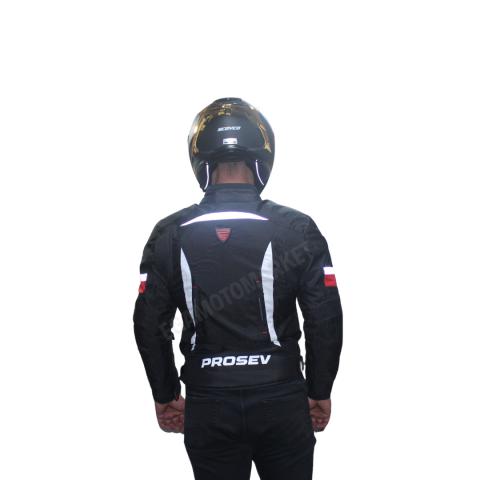 Prosev Jkt01 Red 4 Mevsim Motosiklet Montu – Kırmızı Ce Onaylı, Reflektörlü, Dayanıklı Kumaşlı XL