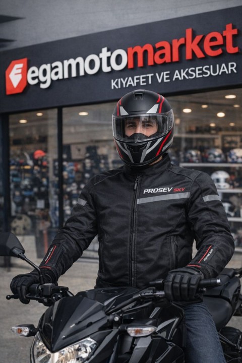 Prosev Sky Hyper Yazlık Motosiklet Montu – Ce Reflektörlü, Maxdura Kumaş