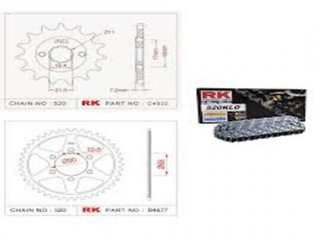 (rk) Honda Cb 250r Zincir Ve Dişli Seti O-ringli (2018-2020)