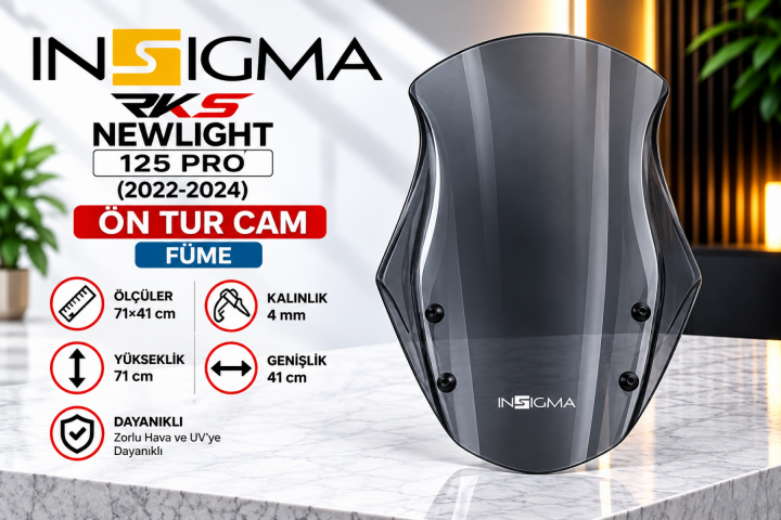 Rks Newlight 125 Ön Cam (siperlik) Füme