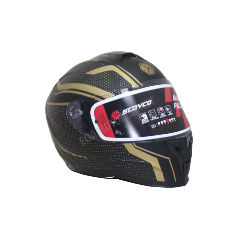 Scoyco Blade Full Face Kask – Güneş Vizörlü Dot-ce