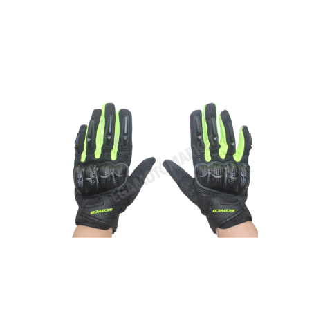 Scoyco Mc58 Motosiklet Eldiveni Green – Yeşil,siyah Neopren, Full Koruma, Dokunmatik, Spor Kesim