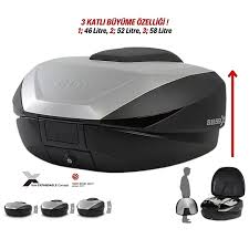 (shad) Sh59x Genişleyebilir Motosiklet Arka Çanta (alüminyum Kapak) (59 Lt)