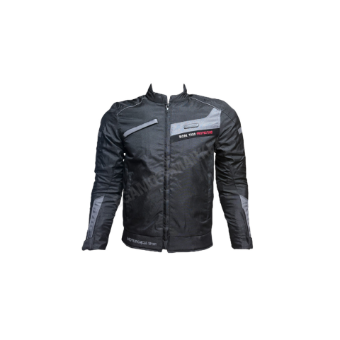 Snl 5305 Gray 4 Mevsim Kısa Motosiklet Montu – Siyah,gri Ce Koruma, Su Geçirmez, Reflektörlü