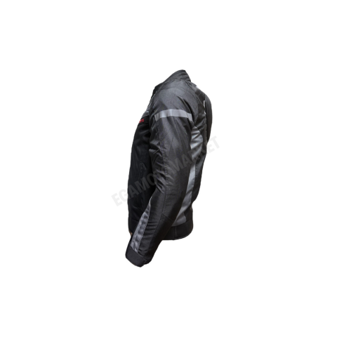 Snl 5305 Gray 4 Mevsim Kısa Motosiklet Montu – Siyah,gri Ce Koruma, Su Geçirmez, Reflektörlü