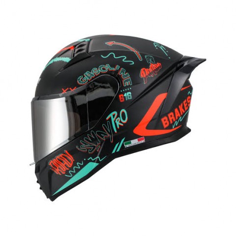 Sway 869 Drıft Full Face Kask Black Red