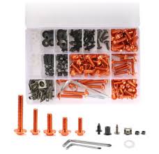 Universal Motosiklet Renkli Civata Seti Grenaj (kaporta) Turuncu