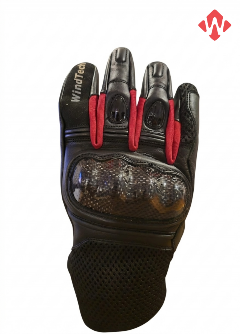 Windtech Carbon-x Pro Tam Eldiven Siyah-kırmızı