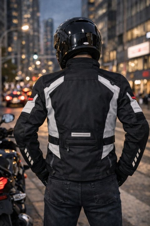 Windtech Dört Mevsim Erkek Uzun Enduro Model Mont Siyah,beyaz