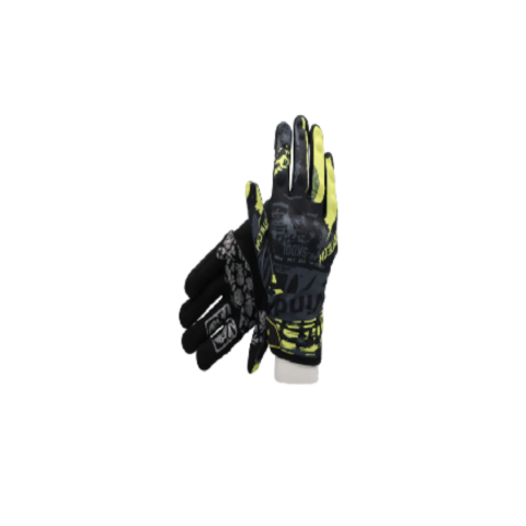 Windtech Motorcu Eldiven Siyah-neon Kamuflaj Desen
