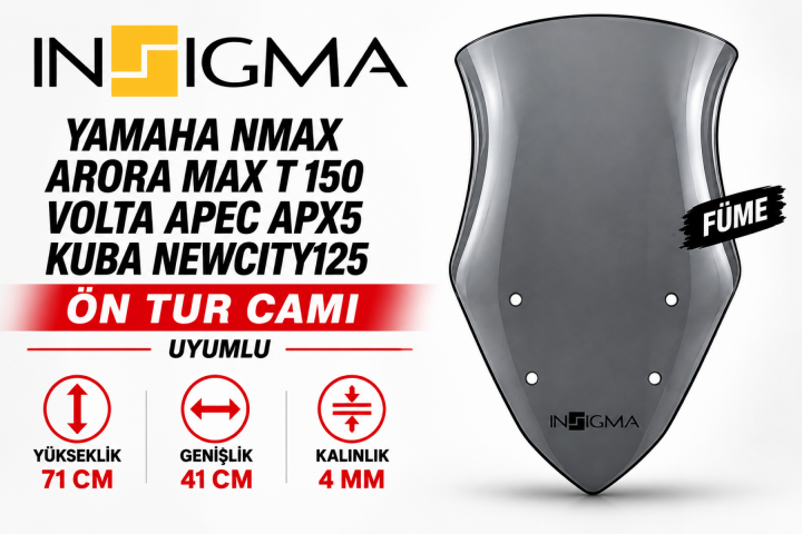 Yamaha Nmax 125 / 155 (2015-2020) - Arora Max-t 150 Ön Cam (siperlik)