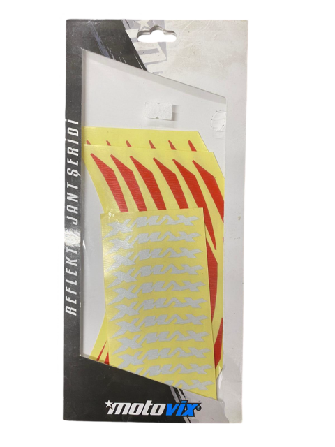 Yamaha Nmax 125 / 155 Motovix Reflektif Jant Şeridi Beyaz Kırmızı (2015-2020)