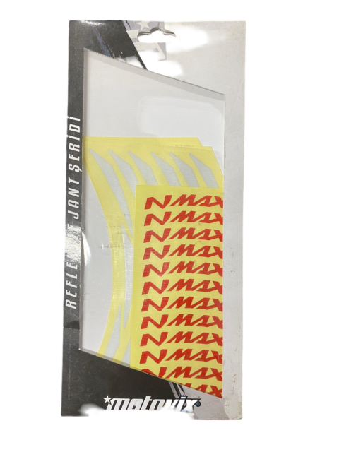 Yamaha Nmax 125 / 155 Motovix Reflektif Jant Şeridi Kırmızı Beyaz (2021-2024)