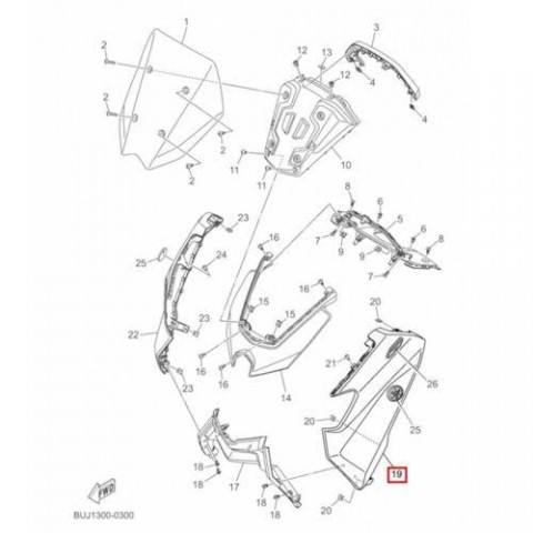 Yamaha Nmax 125 / 155 Torpido Açma Kapak (mandalı) Orjinal (2025-2026)