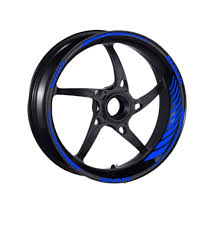 Yamaha Uyumlu Racing Jant Şeridi Reflektör Mavi Çift Jant İçin