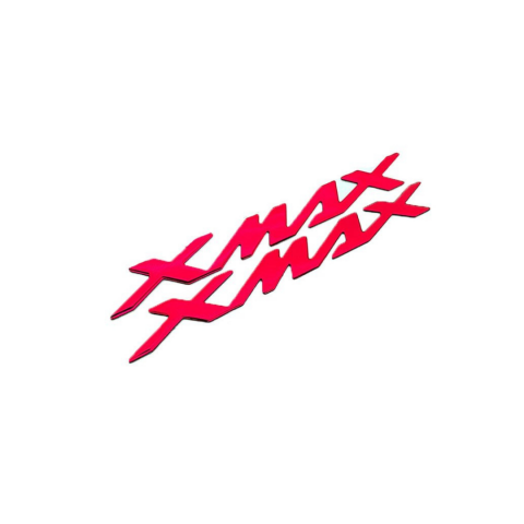 Yamaha Xmax 250 Arka Sele Altı Metal Yazı Seti Kırmızı (2023-2025)