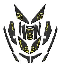 Yamaha Xmax 250 Full Tankpad Seti Sarı-karbon 004 (2023-2025)