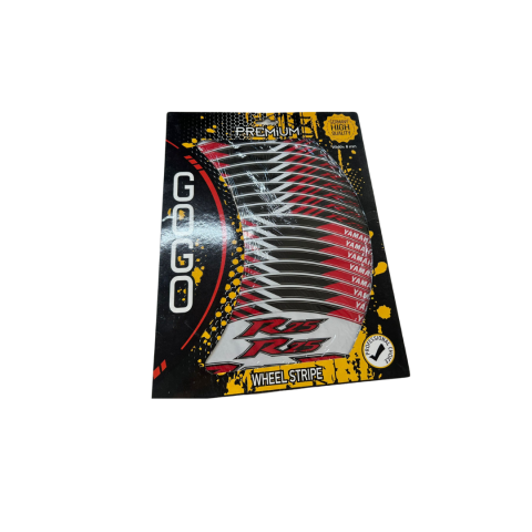 Yamaha Yzf R25 Kırmızı Siyah Jant Şeridi Sticker 2 Jant İçin 2014-2024