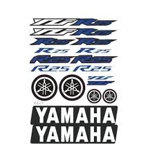 Yamaha Yzf R25 Mavi Beyaz Sticker