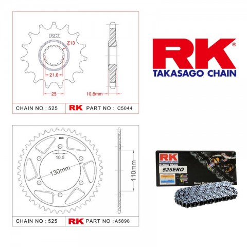 Yamaha Yzf R6 Zincir Ve Dişli Seti O-ringli Rk 2006-2020