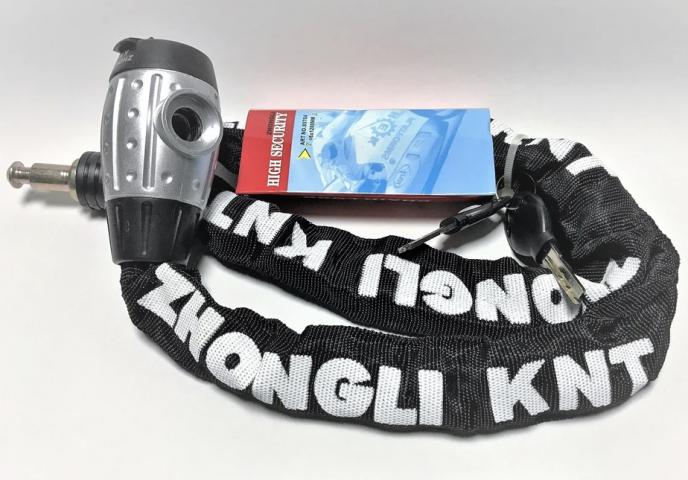 Zhongli Orjinal Zincir Kilit 6 Mm X 120 Cm Güvenlikli Çelik Korumalı