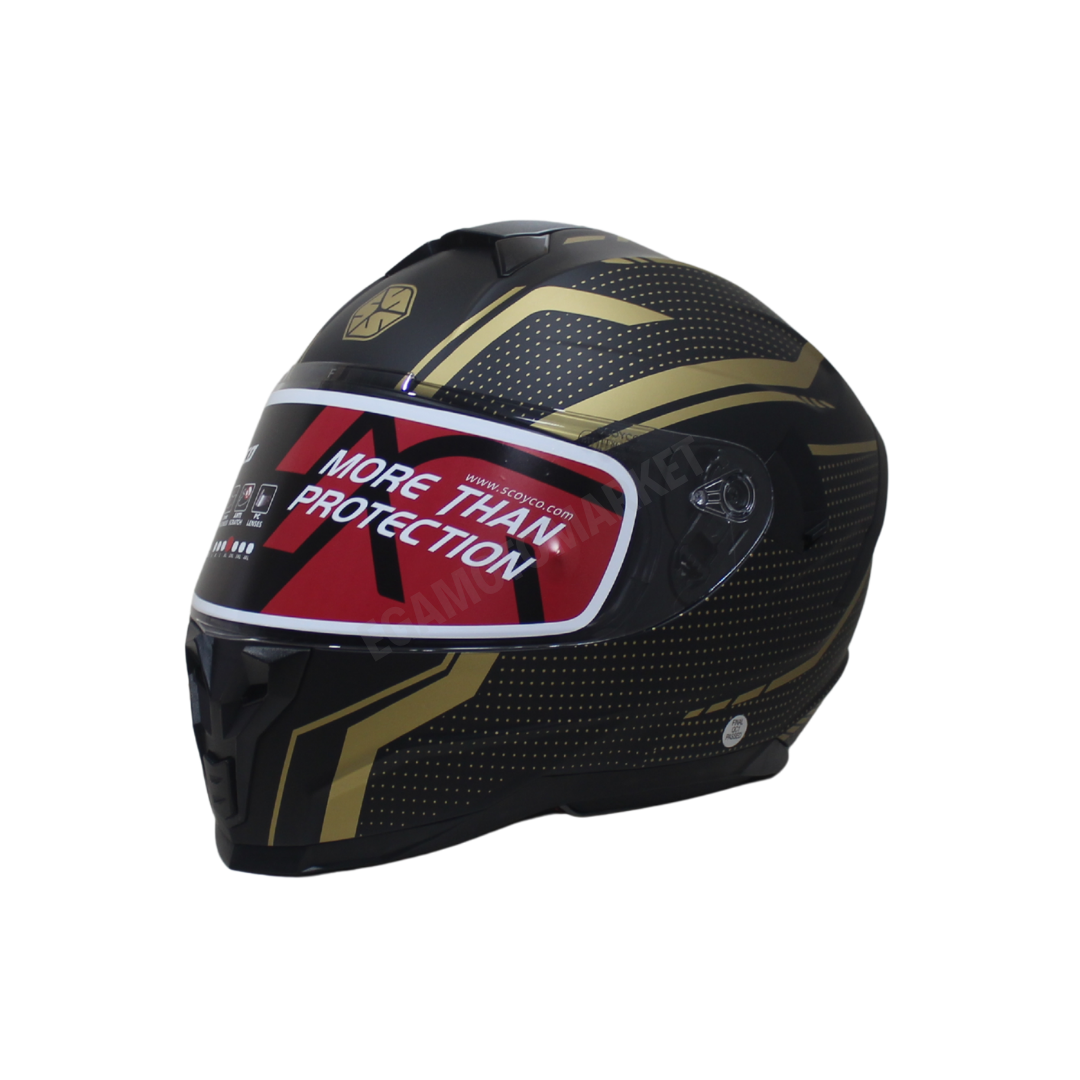 Scoyco Blade Full Face Kask – Güneş Vizörlü Dot-ce