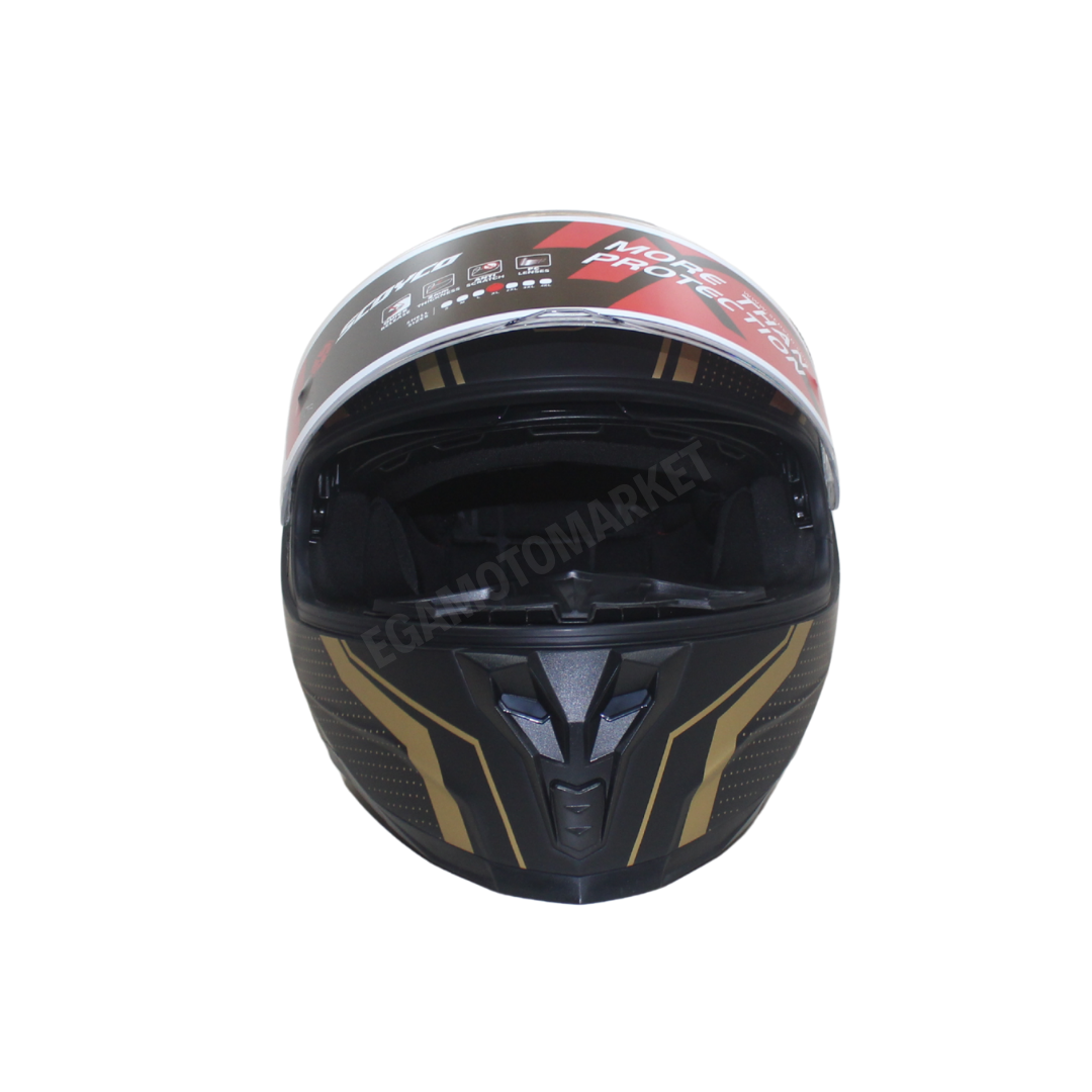 Scoyco Blade Full Face Kask – Güneş Vizörlü Dot-ce