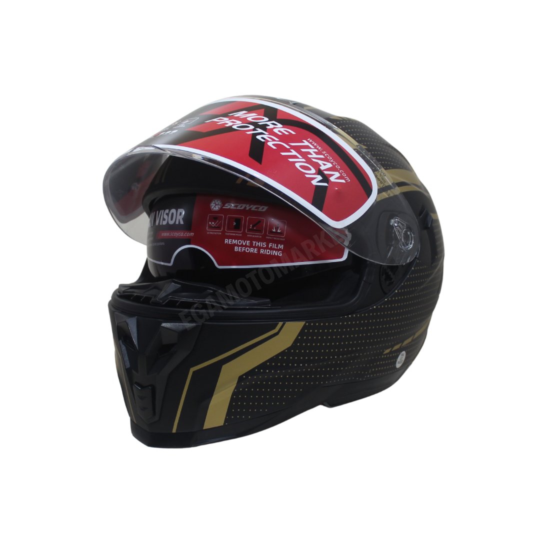 Scoyco Blade Full Face Kask – Güneş Vizörlü Dot-ce