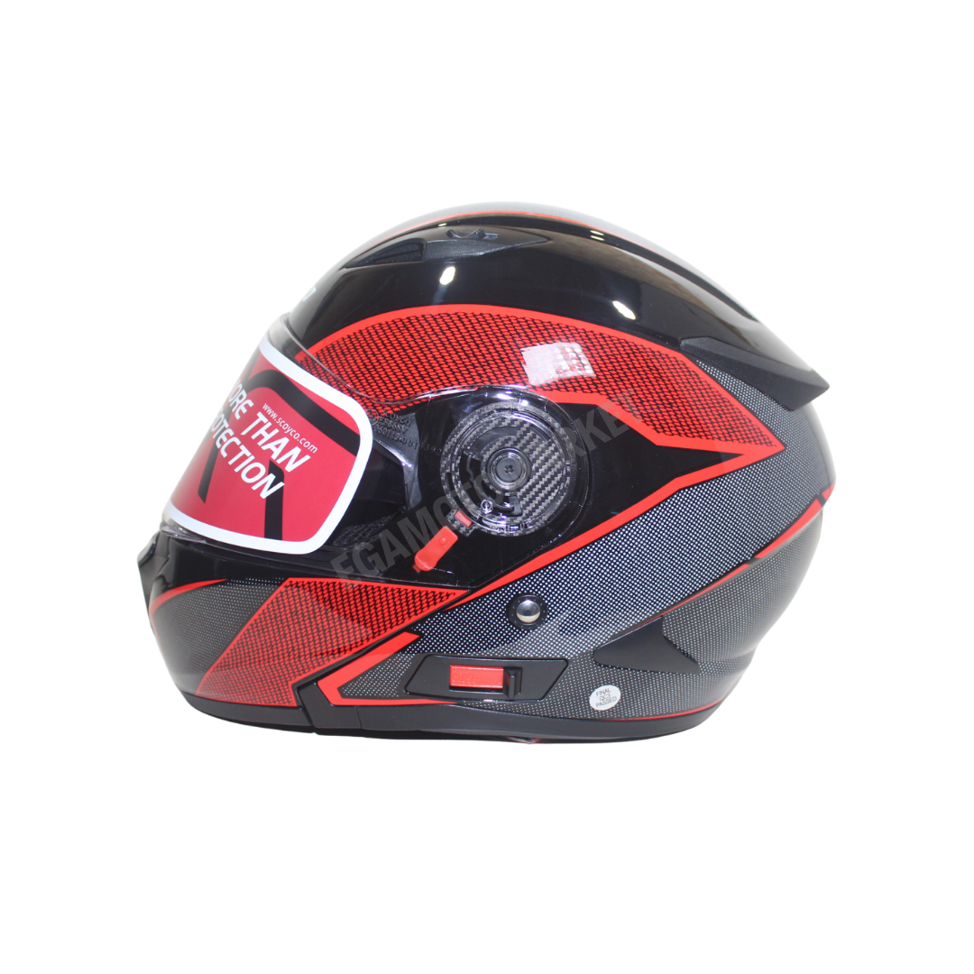Scoyco Night Ff-868 Çene Açılır Kask – Güneş Vizörlü, Dot-ce