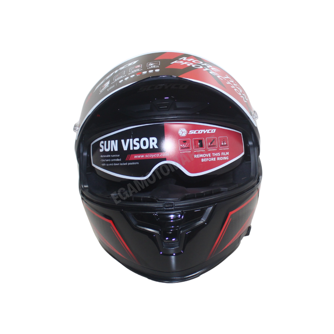 Scoyco Fire Ff-871 Full Face Kask – Güneş Vizörlü Dot-ce