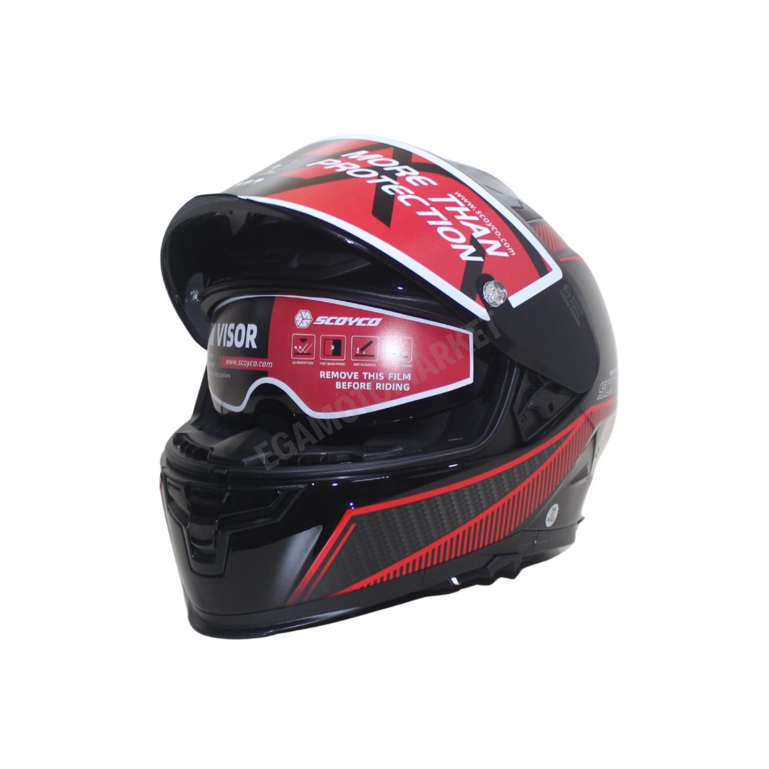 Scoyco Fire Ff-871 Full Face Kask – Güneş Vizörlü Dot-ce